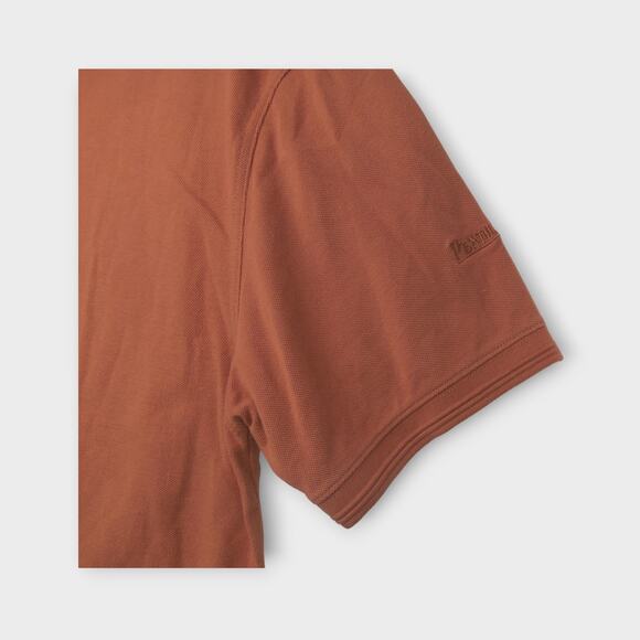 Mens Pendleton Burnt Orange Polo Short Sleeve 100% Pima Cotton Size Large - Picture 3 of 6